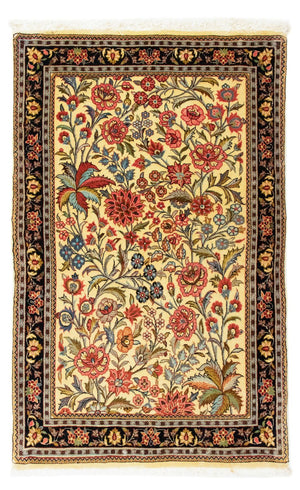 Alfombra persa - Ghom - 115 x 73 cm - beige