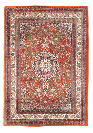 Alfombra persa - Bidjar - 152 x 110 cm - rojo