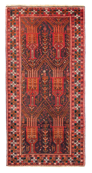 Alfombra de pasillo Alfombra Belutsch - 239 x 111 cm - óxido