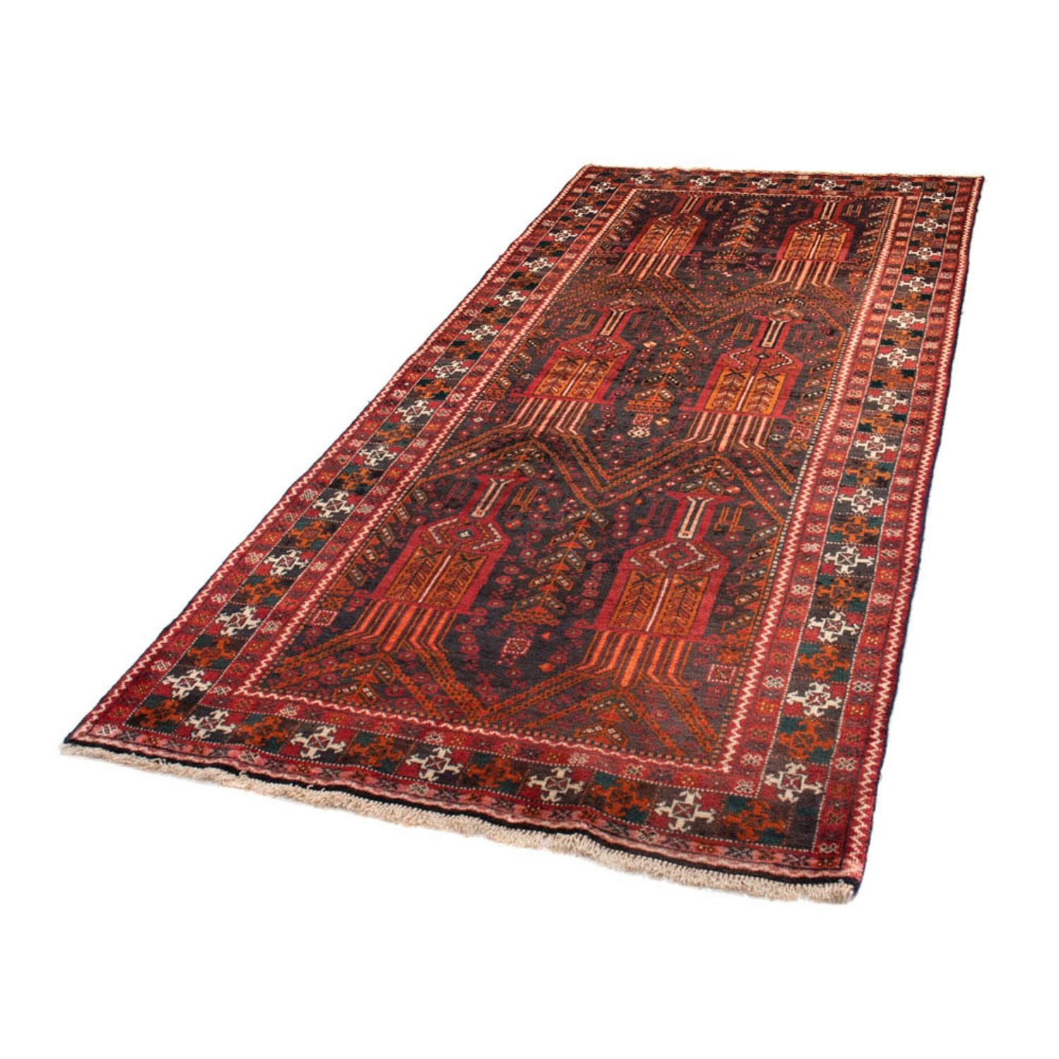 Alfombra de pasillo Alfombra Belutsch - 239 x 111 cm - óxido