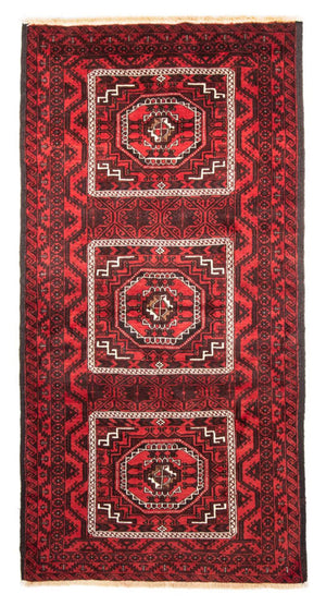 Alfombra de pasillo Alfombra Belutsch - 222 x 112 cm - rojo