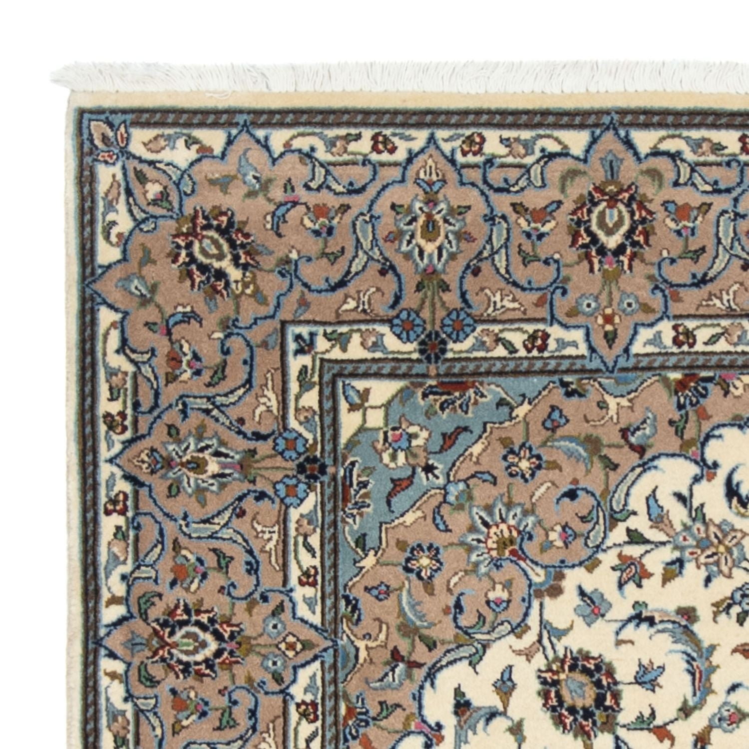 Alfombra persa - Keshan - 172 x 110 cm - beige