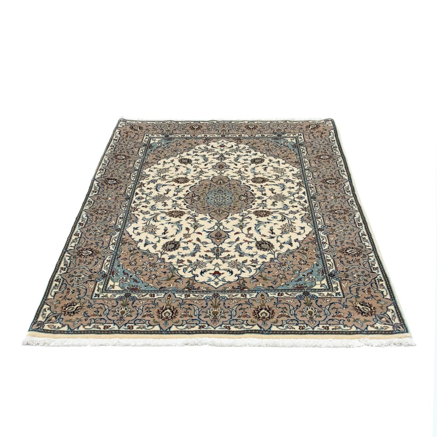 Alfombra persa - Keshan - 172 x 110 cm - beige