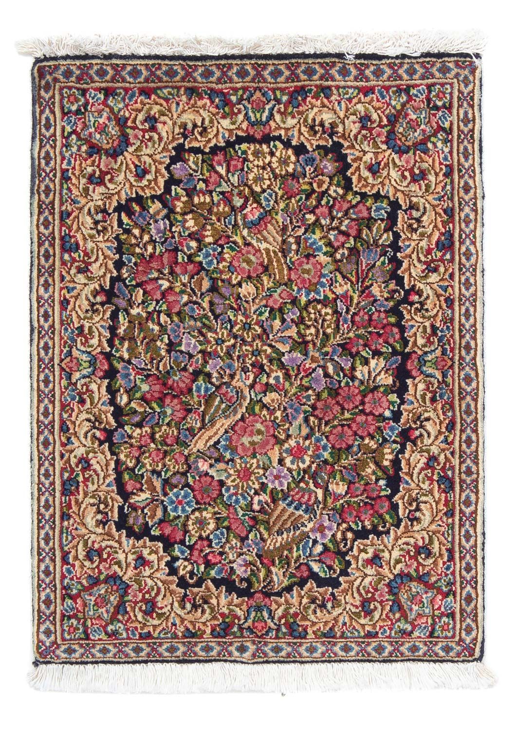 Alfombra persa - Real - 71 x 53 cm - azul