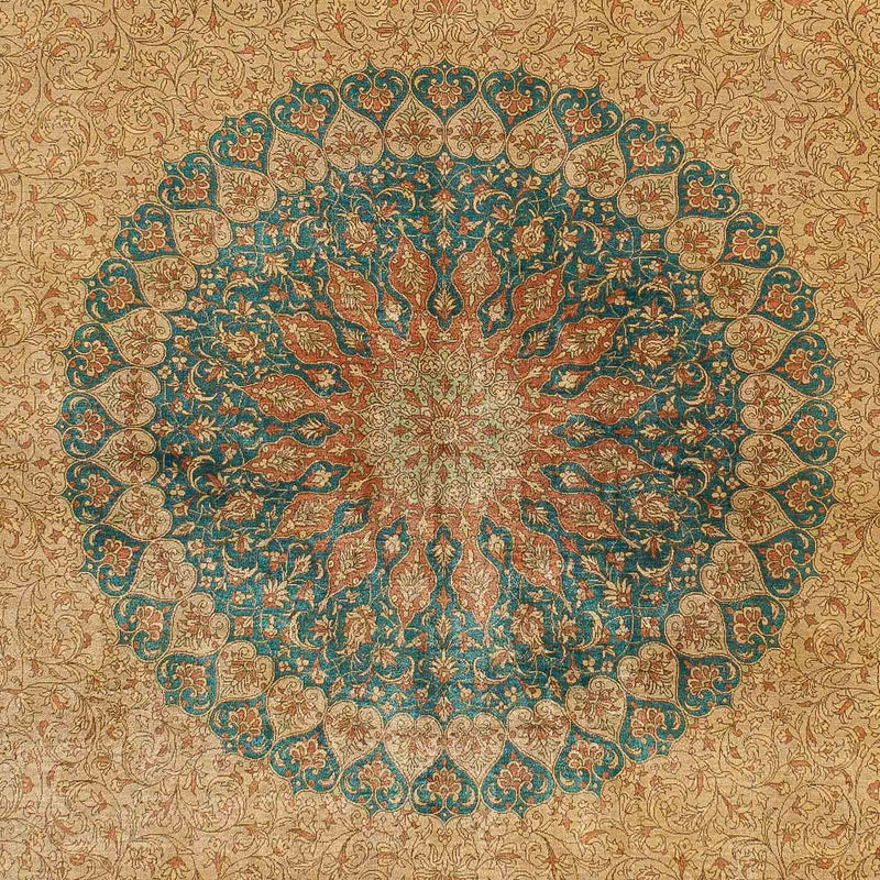 Alfombra de seda - Ghom Seda - Prima - 188 x 130 cm - beige