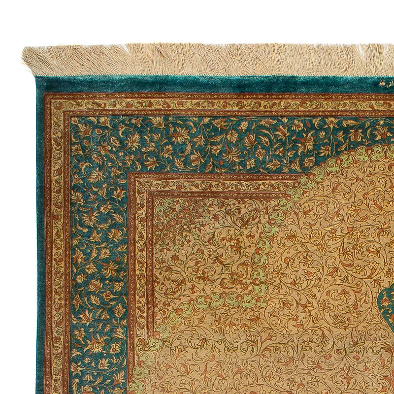 Alfombra de seda - Ghom Seda - Prima - 188 x 130 cm - beige
