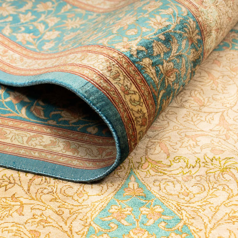 Alfombra de seda - Ghom Seda - Prima - 188 x 130 cm - beige