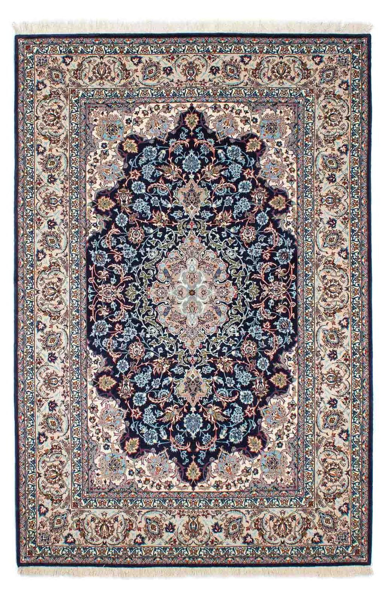 Alfombra Persa - Isfahan - Prima - 226 x 149 cm - azul oscuro
