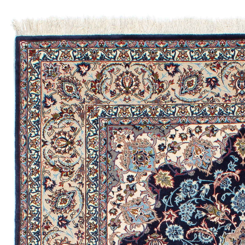 Alfombra Persa - Isfahan - Prima - 226 x 149 cm - azul oscuro