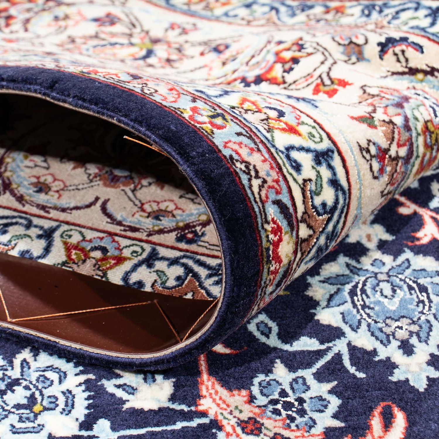 Alfombra Persa - Isfahan - Prima - 226 x 149 cm - azul oscuro