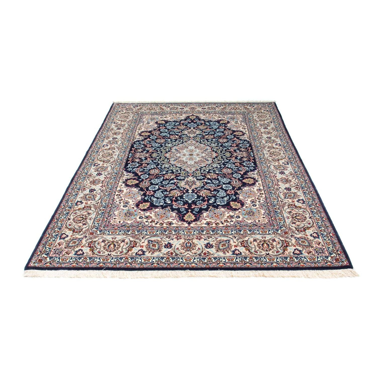 Alfombra Persa - Isfahan - Prima - 226 x 149 cm - azul oscuro