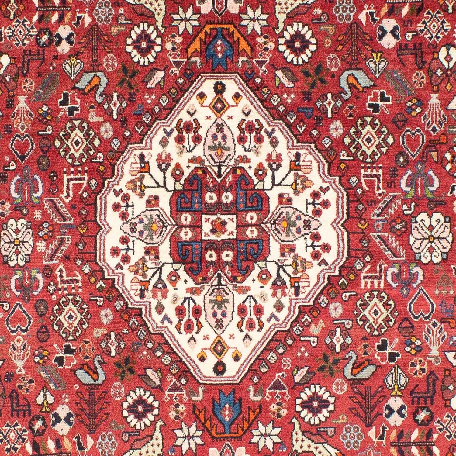 Alfombra Gabbeh - Persa Kashkuli - 247 x 157 cm - rojo oscuro