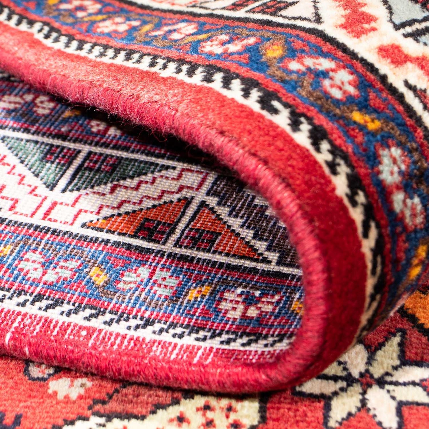 Alfombra Gabbeh - Persa Kashkuli - 247 x 157 cm - rojo oscuro