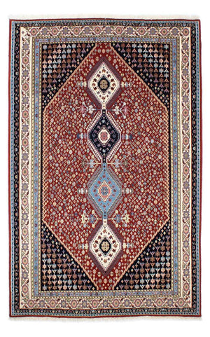 Alfombra Gabbeh - Persa Kashkuli - 225 x 139 cm - rojo oscuro