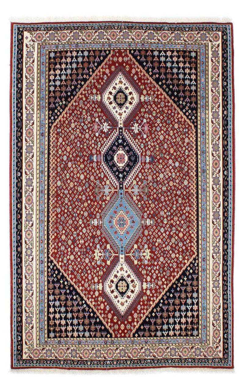 Alfombra Gabbeh - Persa Kashkuli - 225 x 139 cm - rojo oscuro
