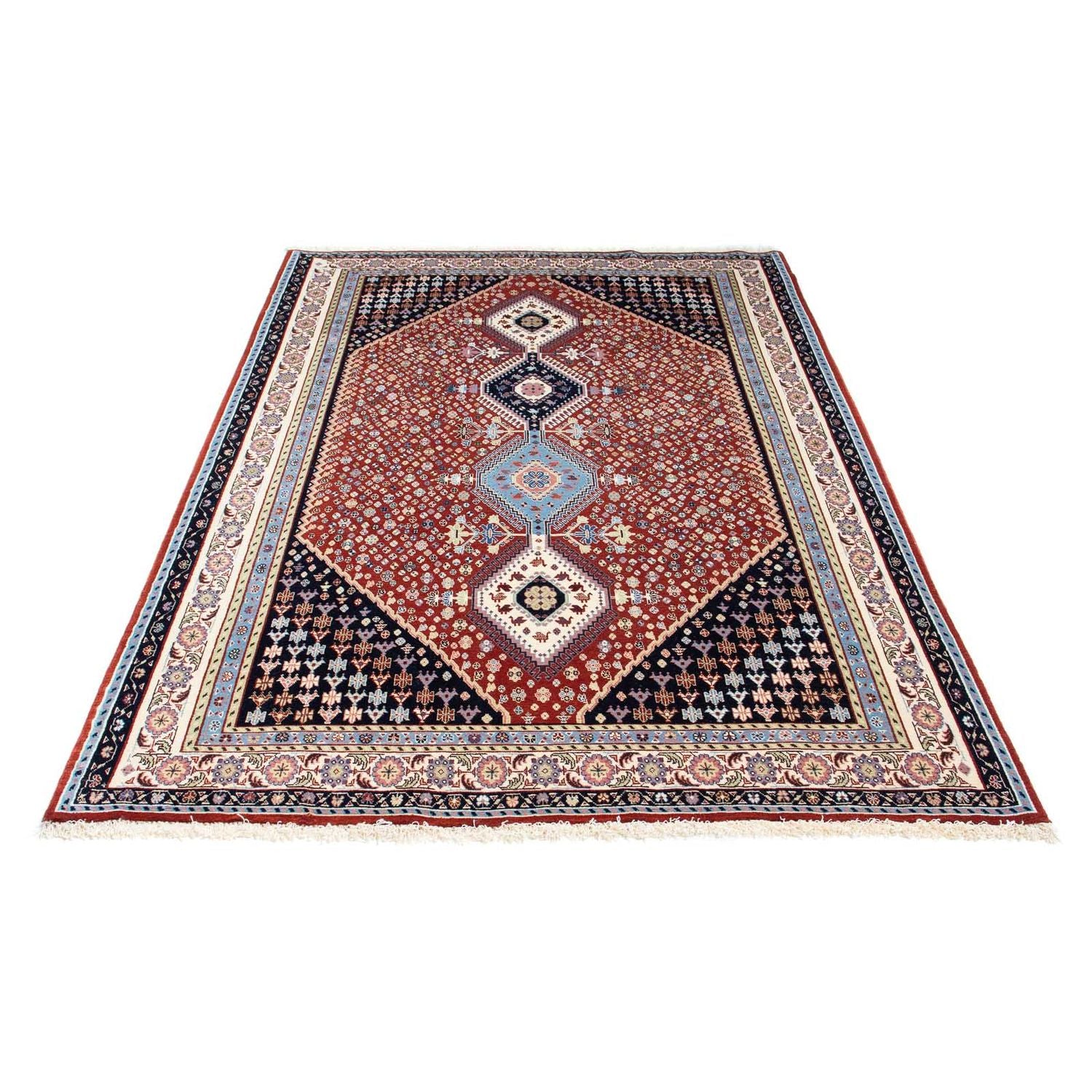 Alfombra Gabbeh - Persa Kashkuli - 225 x 139 cm - rojo oscuro