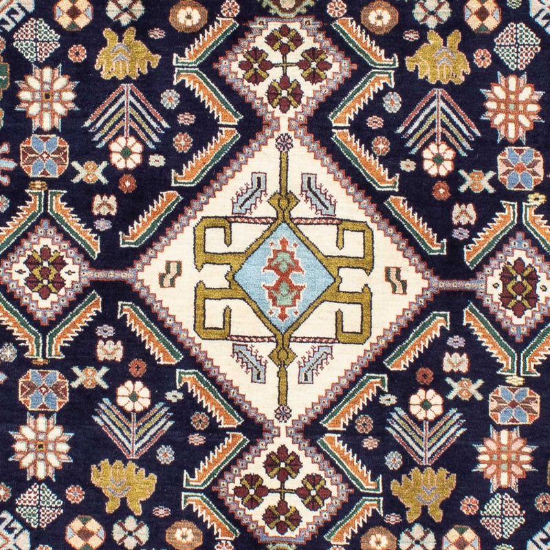 Alfombra Gabbeh - Persa Kashkuli - 250 x 152 cm - azul oscuro