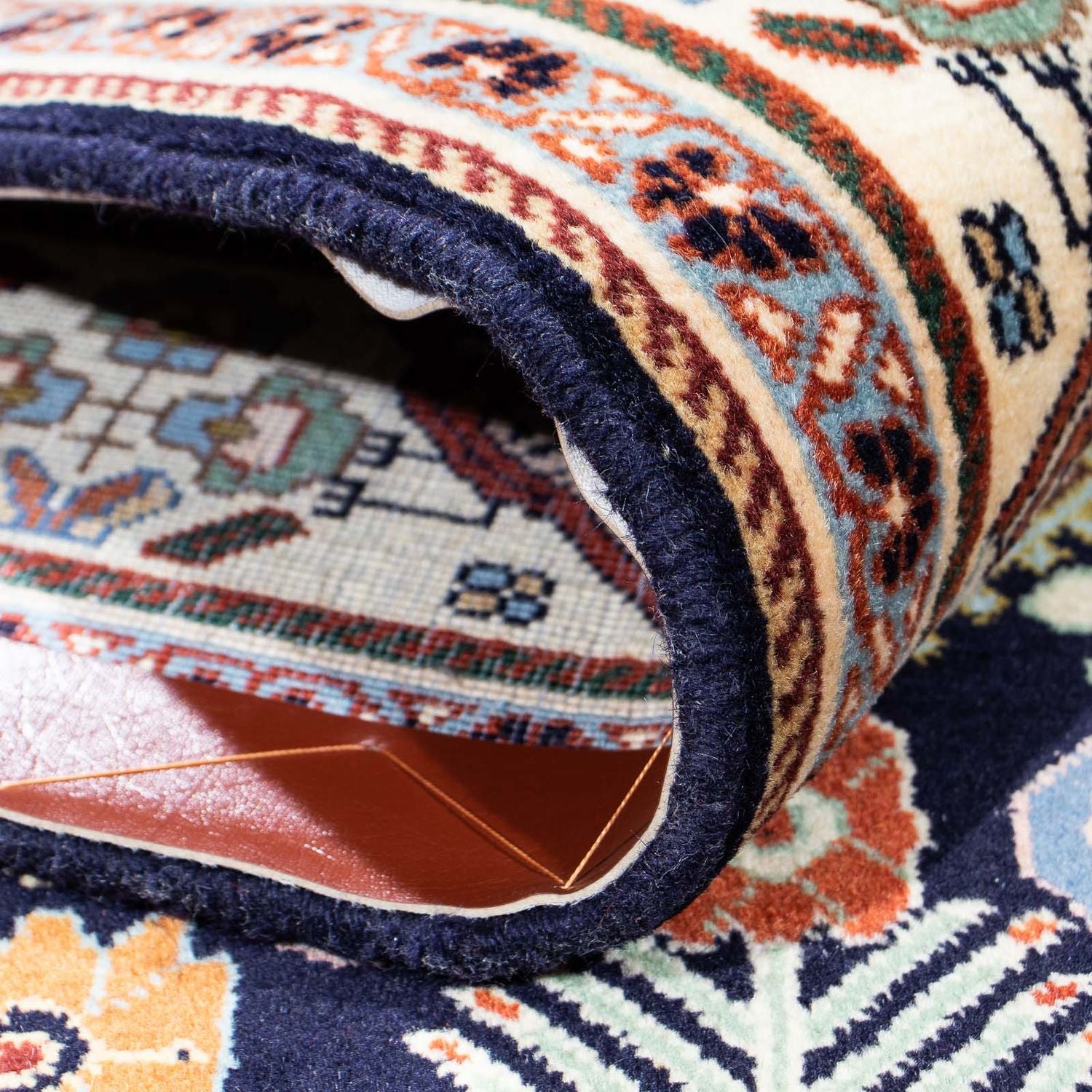 Alfombra Gabbeh - Persa Kashkuli - 250 x 152 cm - azul oscuro