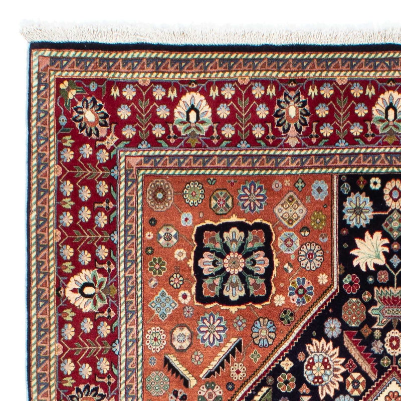 Alfombra Gabbeh - Persa Kashkuli - 213 x 141 cm - azul oscuro