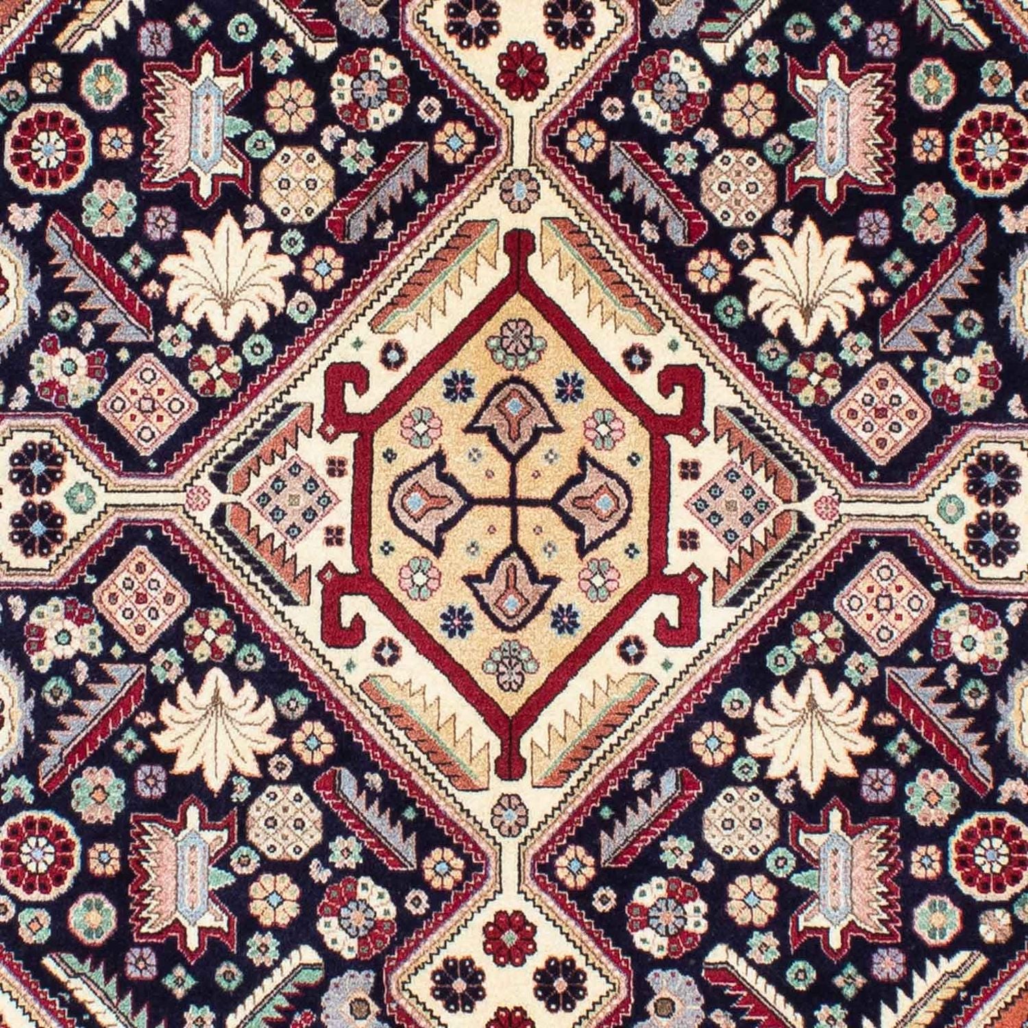 Alfombra Gabbeh - Persa Kashkuli - 203 x 148 cm - azul oscuro