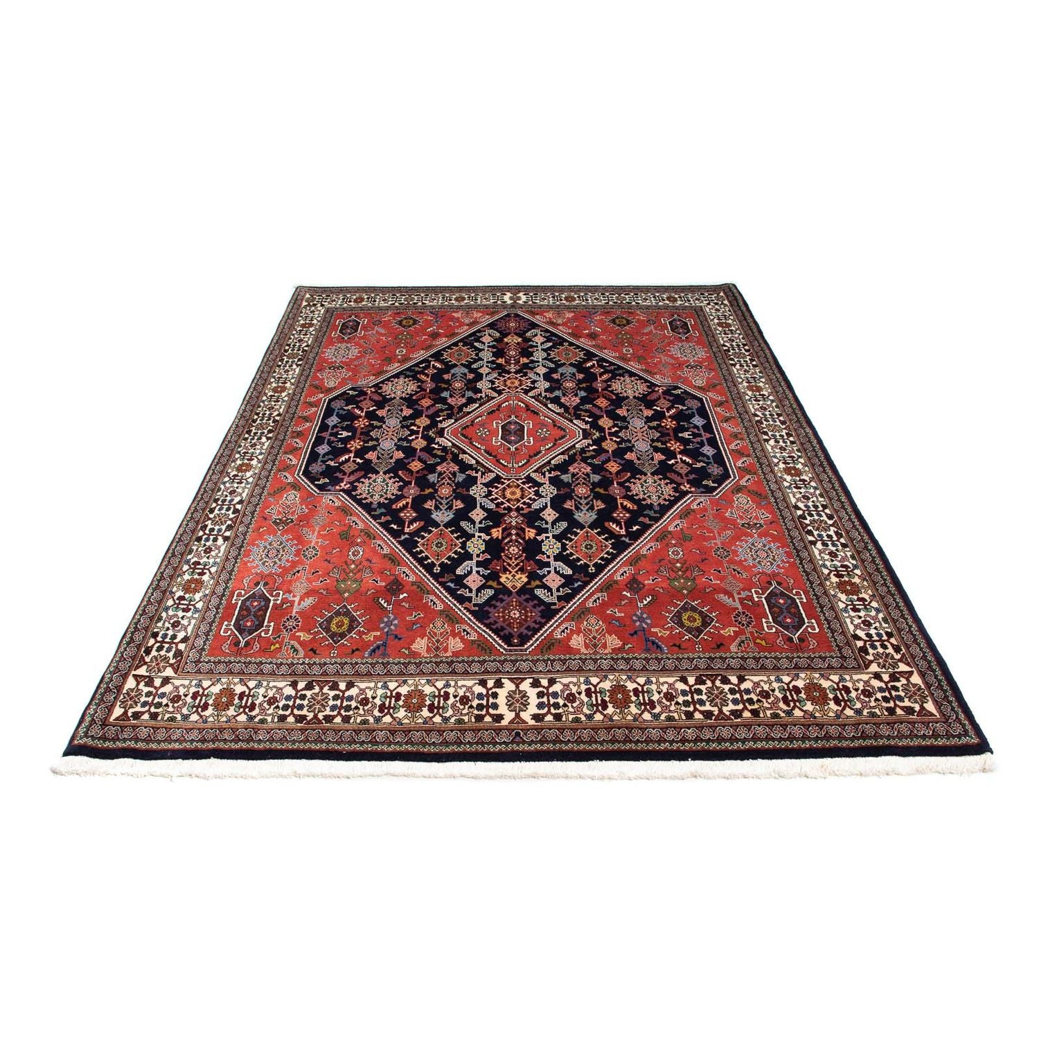 Alfombra Gabbeh - Persa Kashkuli - 245 x 172 cm - azul oscuro