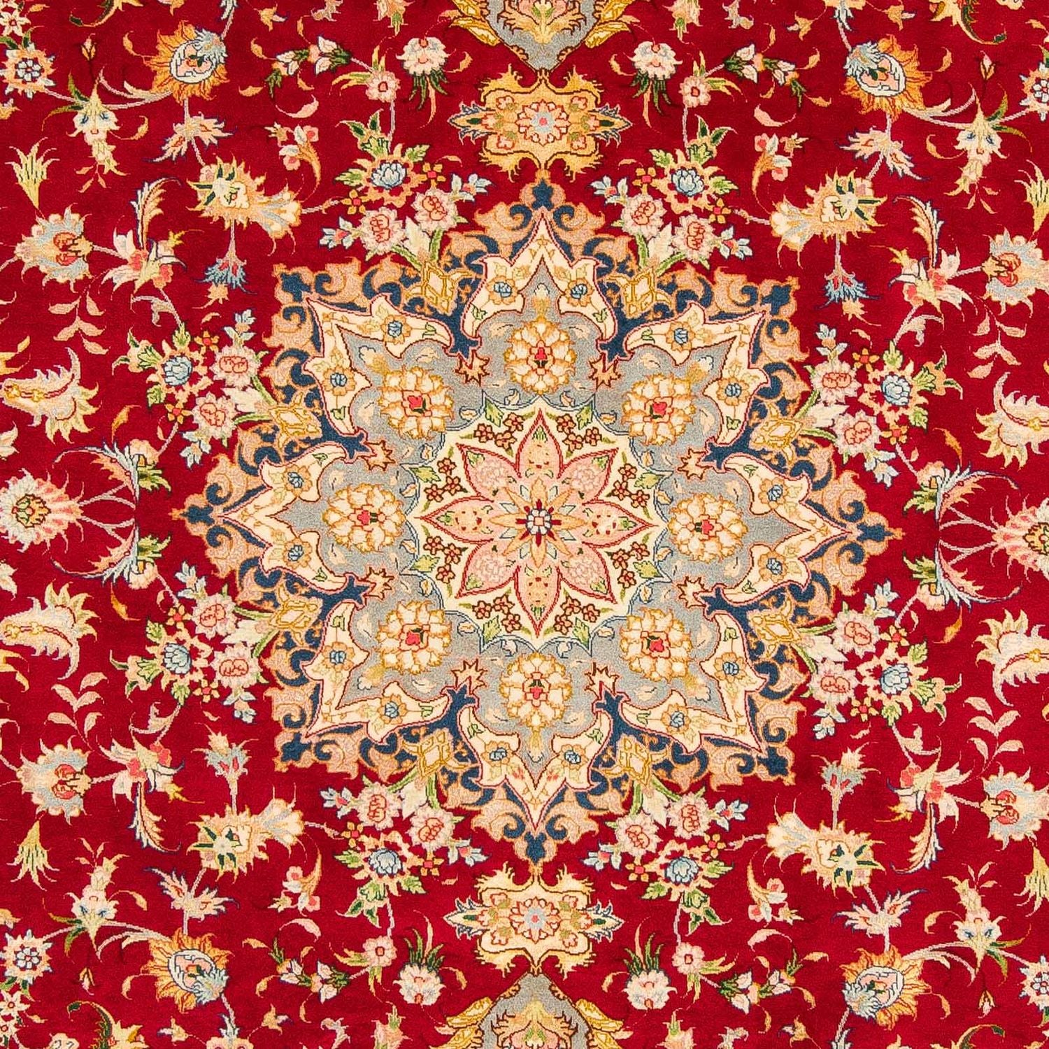 Alfombra Persa - Tabriz - Real - 300 x 205 cm - rojo oscuro
