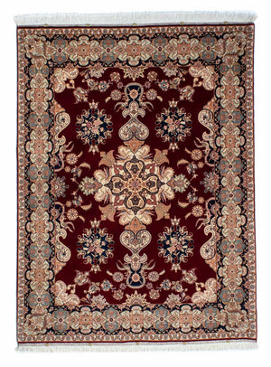 Alfombra Persa - Tabriz - Real - 202 x 152 cm - rojo oscuro