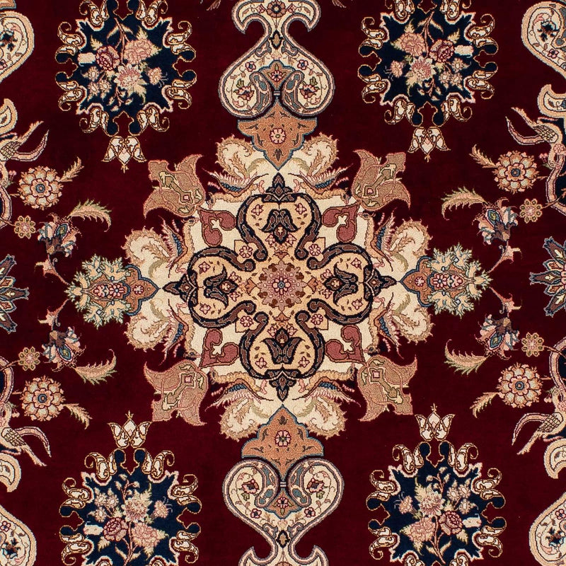 Alfombra Persa - Tabriz - Real - 202 x 152 cm - rojo oscuro