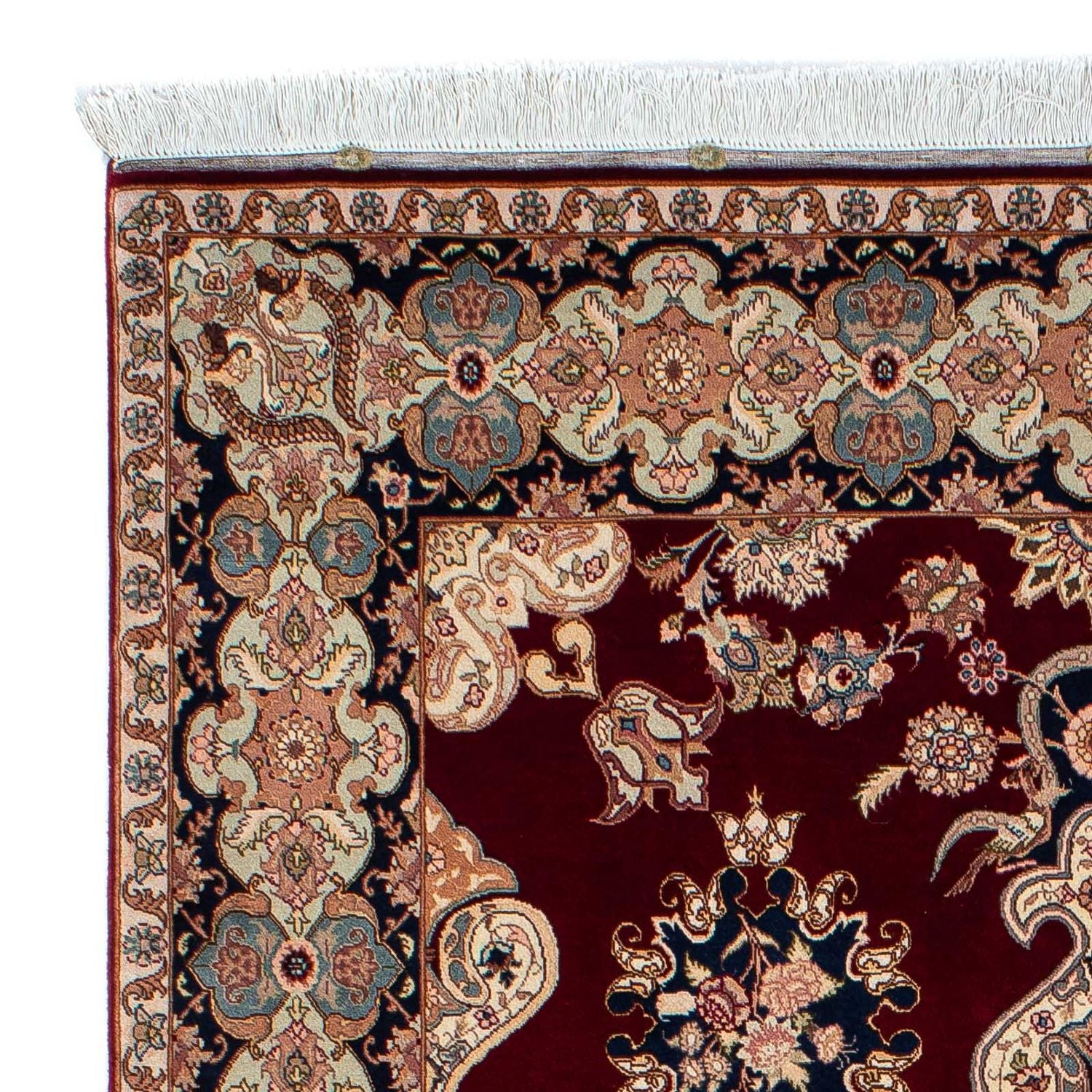 Alfombra Persa - Tabriz - Real - 202 x 152 cm - rojo oscuro