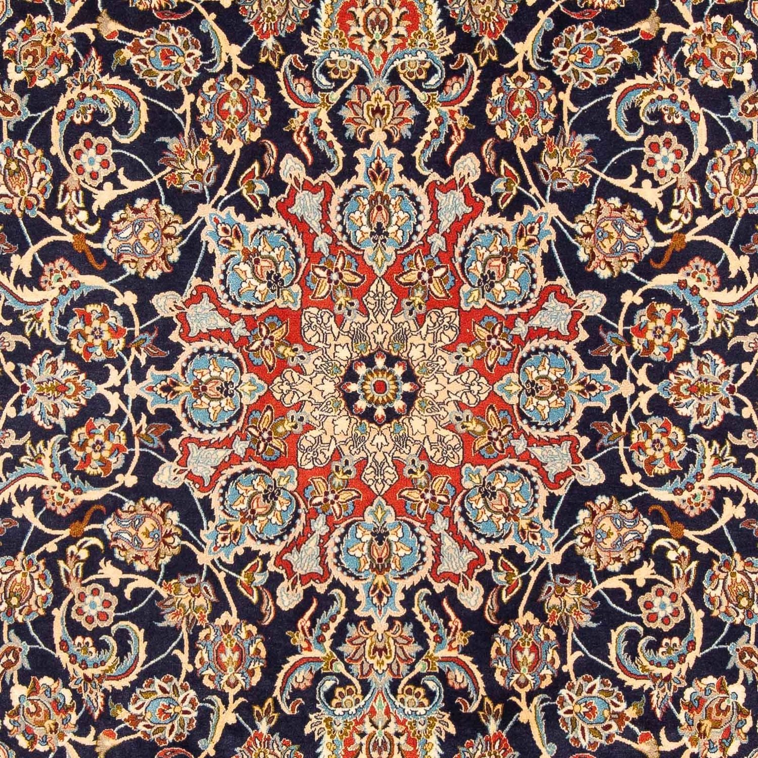 Alfombra Persa - Isfahan - Prima - 300 x 200 cm - azul oscuro