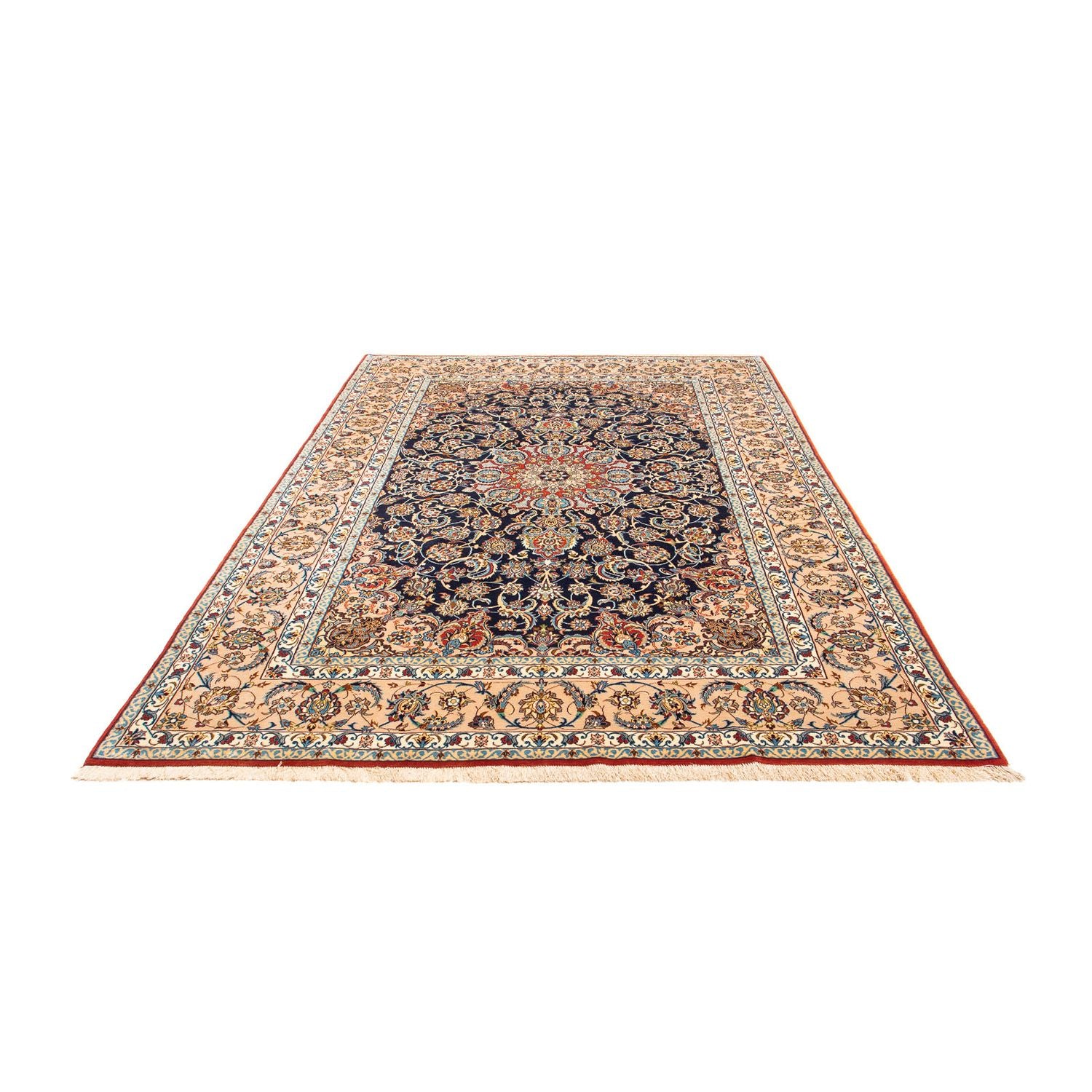 Alfombra Persa - Isfahan - Prima - 300 x 200 cm - azul oscuro