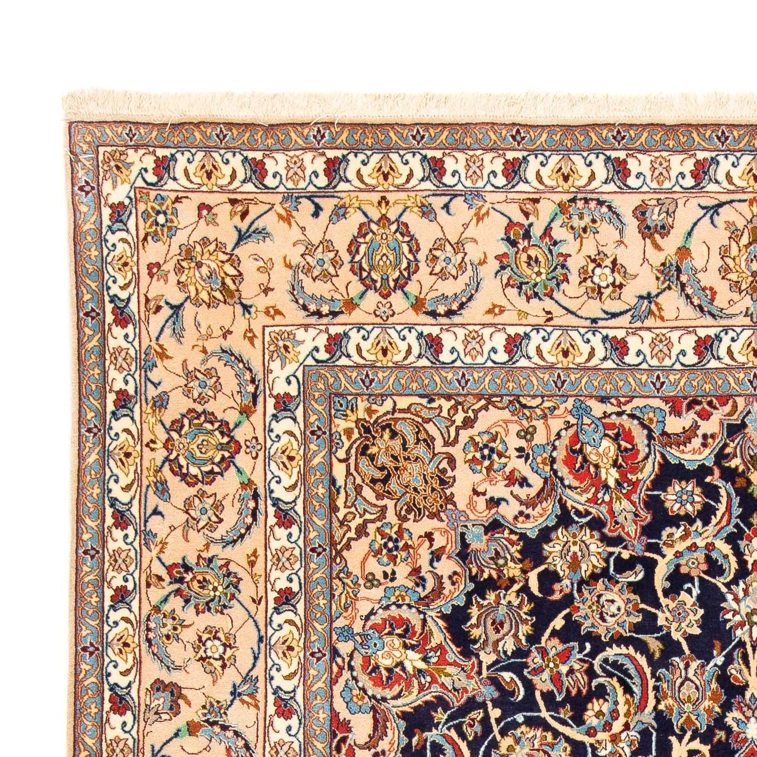 Alfombra Persa - Isfahan - Prima - 308 x 200 cm - azul oscuro