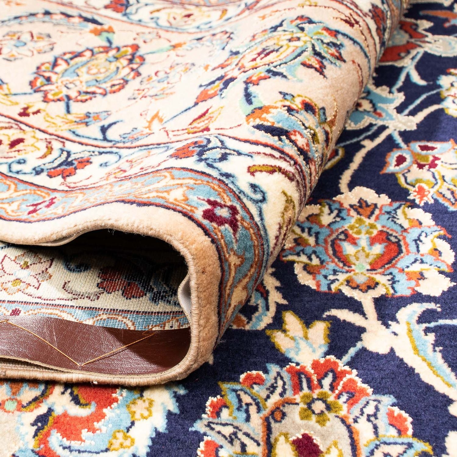 Alfombra Persa - Isfahan - Prima - 308 x 200 cm - azul oscuro