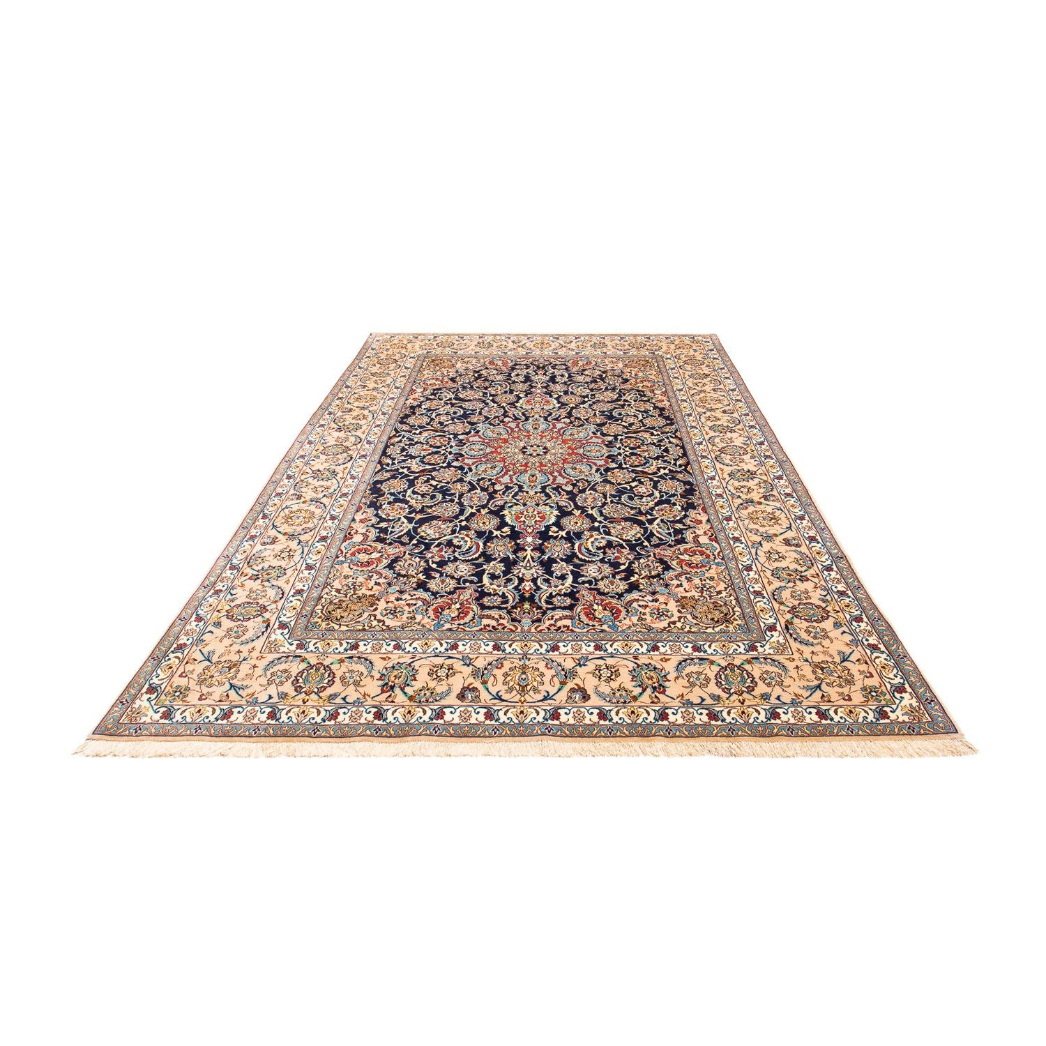 Alfombra Persa - Isfahan - Prima - 308 x 200 cm - azul oscuro