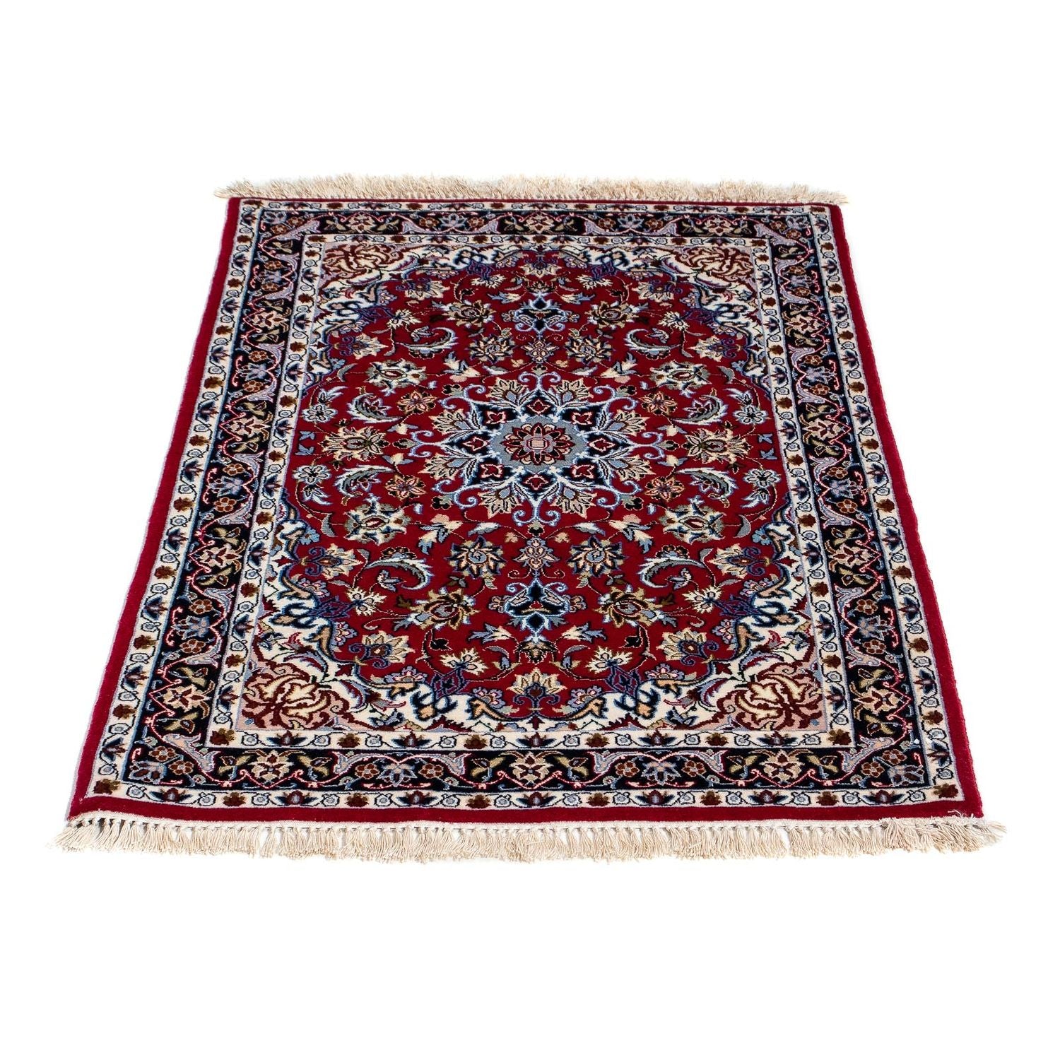 Alfombra Persa - Isfahan - Prima - 101 x 71 cm - rojo oscuro