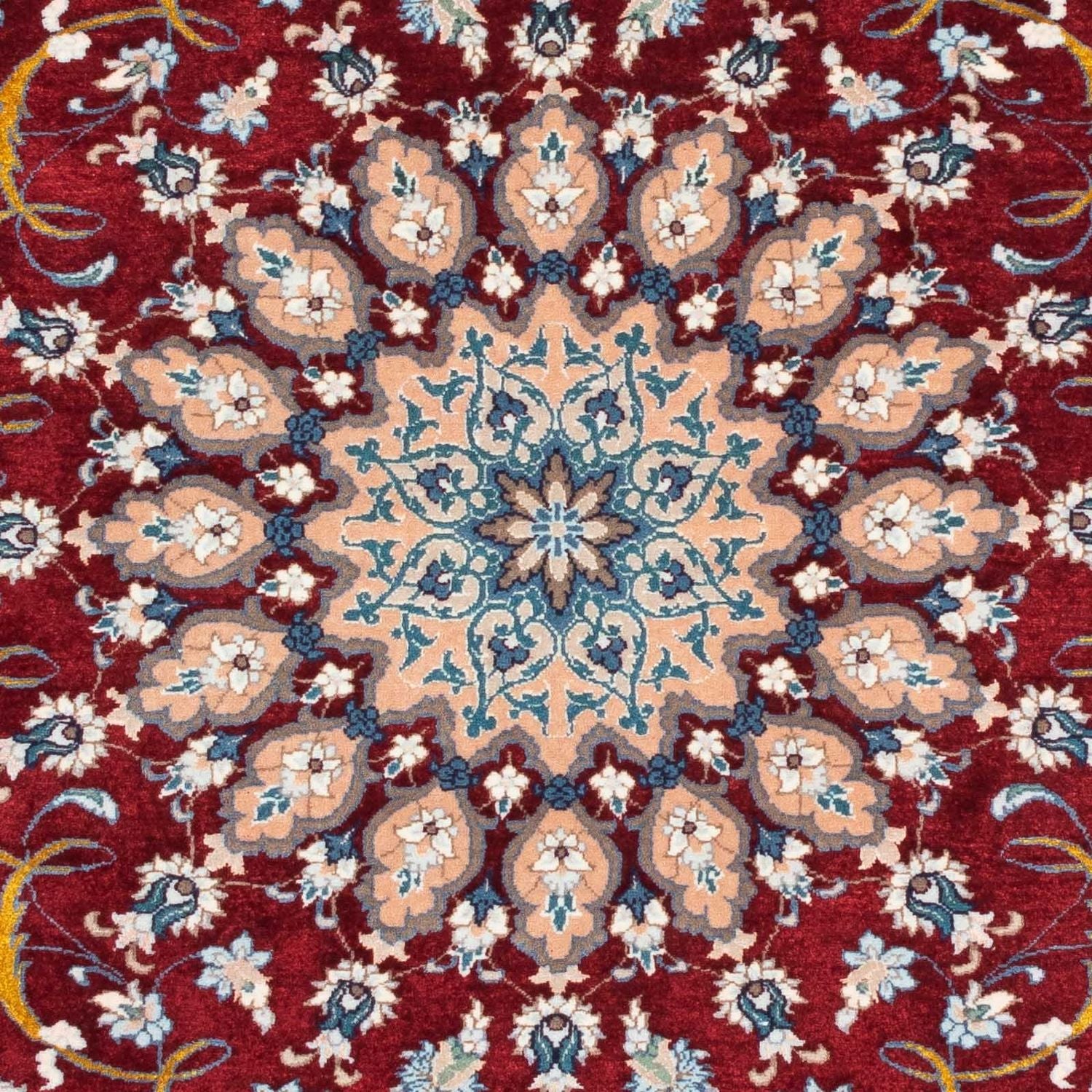 Alfombra Persa - Isfahan - Prima - 119 x 84 cm - rojo oscuro