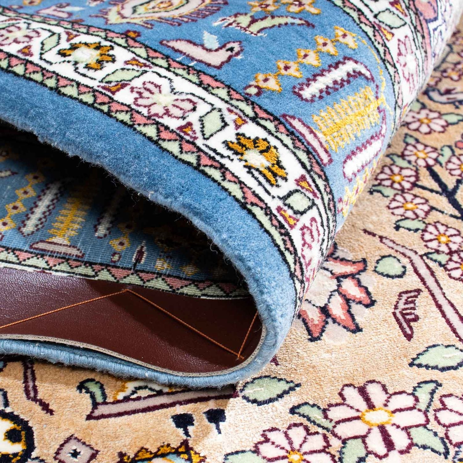 Alfombra Persa - Isfahan - Prima - 126 x 83 cm - azul claro