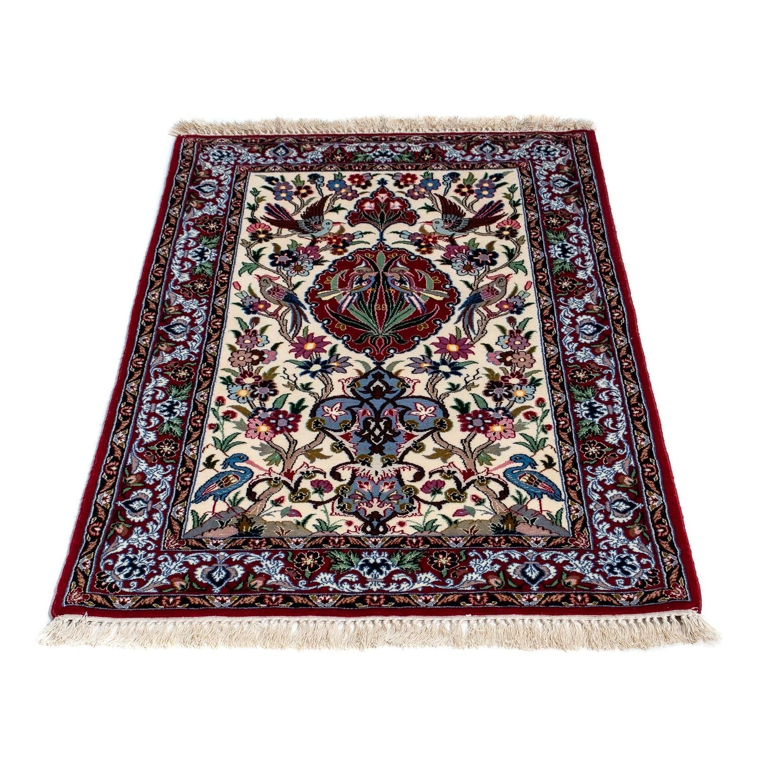 Alfombra Persa - Isfahan - Prima - 105 x 67 cm - rojo oscuro