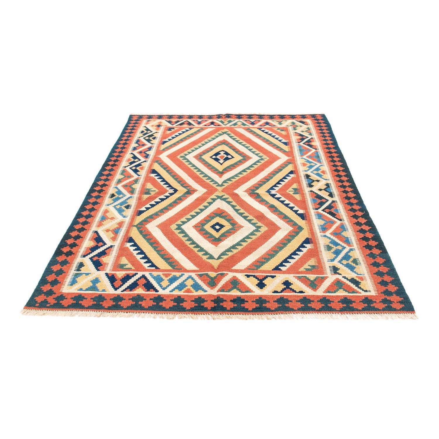 Alfombra Kelim - Oriental - 212 x 146 cm - óxido