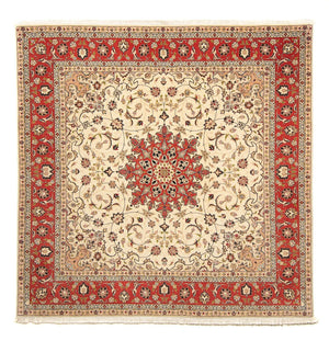 Alfombra Persa - Tabriz - Real cuadrado  - 209 x 208 cm - beige