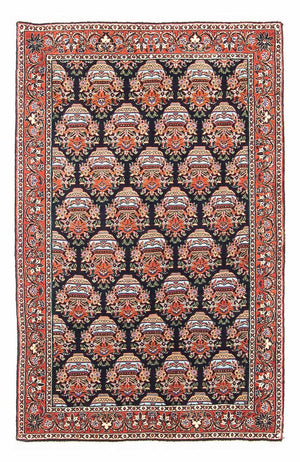 Alfombra persa - Bidjar - 125 x 82 cm - azul oscuro