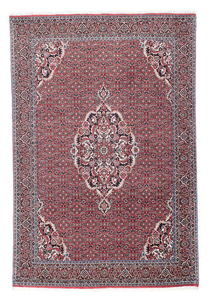 Alfombra persa - Bidjar - 203 x 139 cm - rojo claro