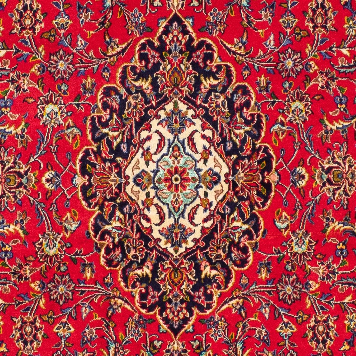 Alfombra persa - Keshan - 225 x 138 cm - rojo