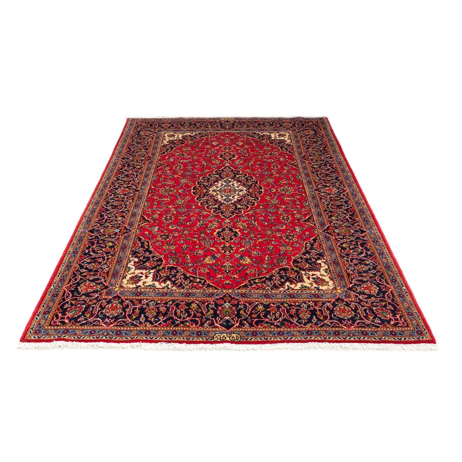 Alfombra persa - Keshan - 225 x 138 cm - rojo