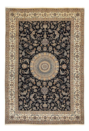 Alfombra Persa - Nain - Prima - 290 x 195 cm - azul oscuro