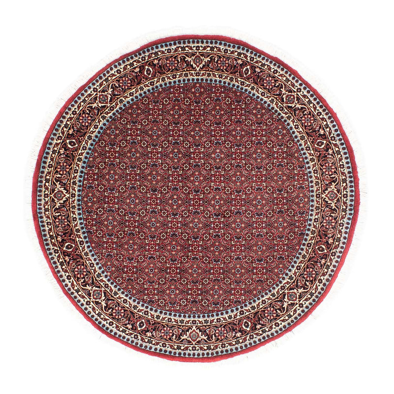 Alfombra persa - Bidjar redondo  - 155 x 155 cm - rojo oscuro