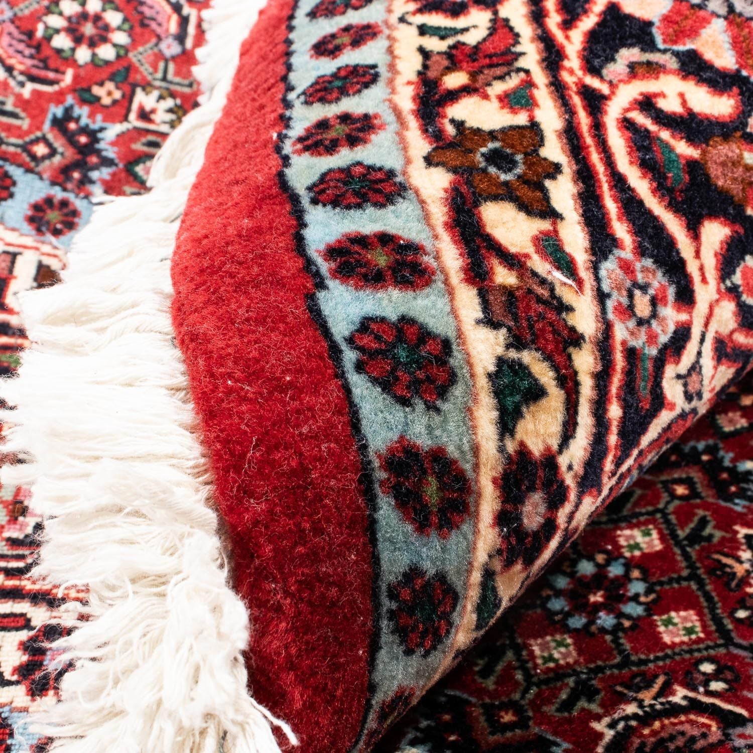 Alfombra persa - Bidjar redondo  - 155 x 155 cm - rojo oscuro