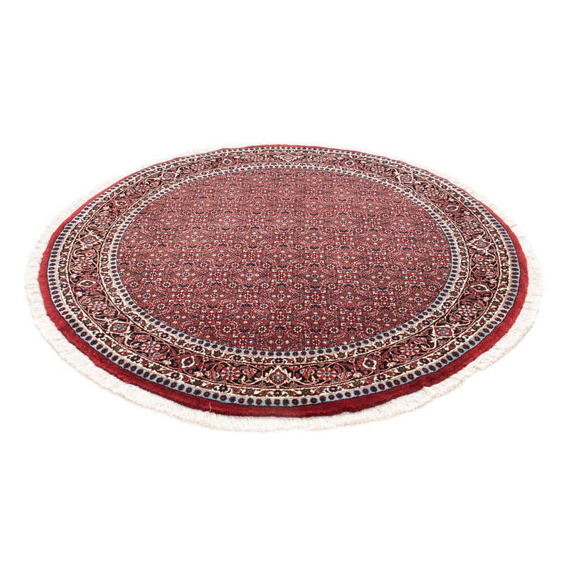 Alfombra persa - Bidjar redondo  - 155 x 155 cm - rojo oscuro