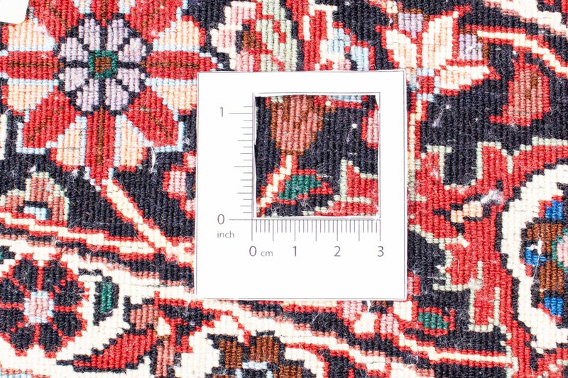 Alfombra persa - Bidjar redondo  - 155 x 155 cm - rojo oscuro