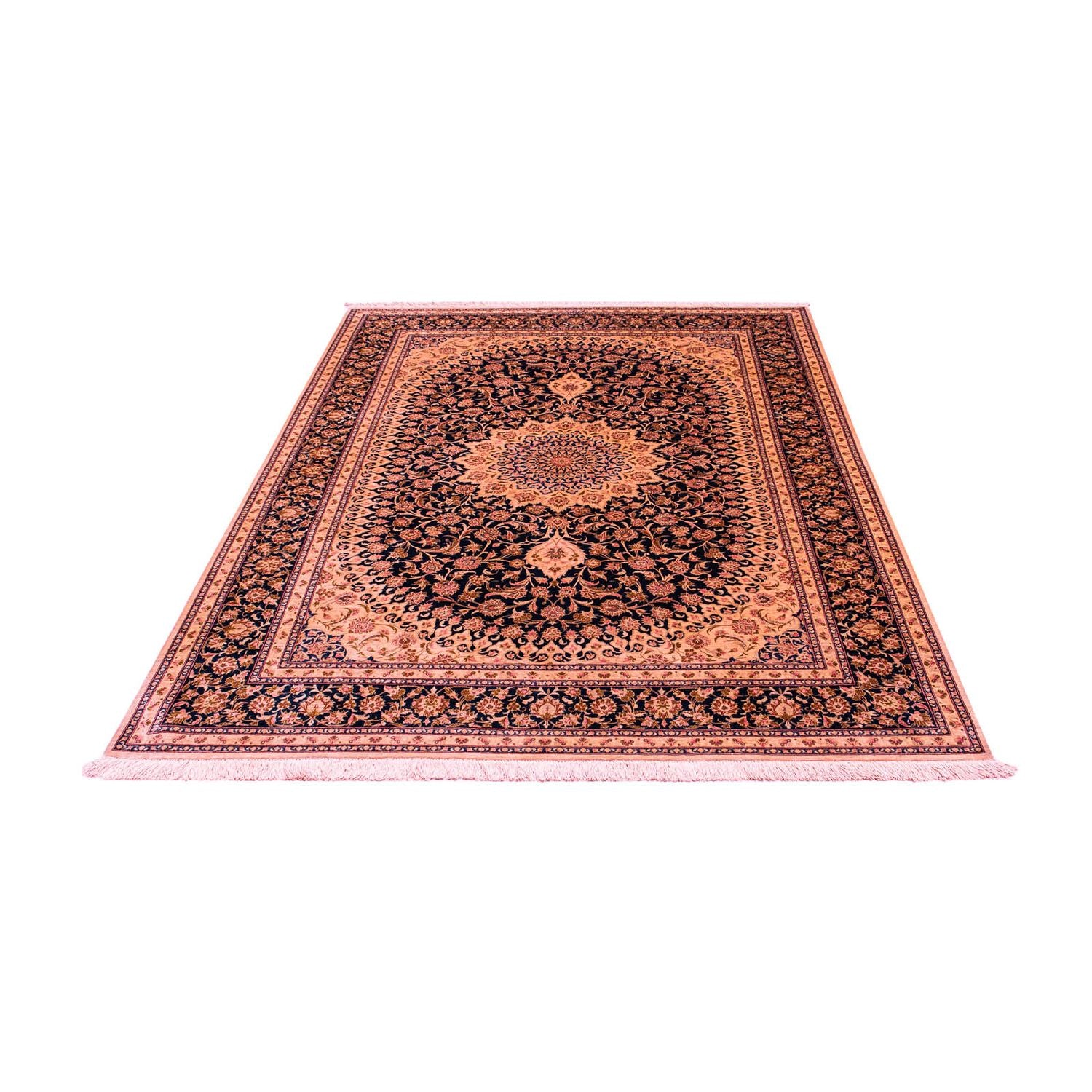 Alfombra de seda - Seda china - 183 x 122 cm - rojo oscuro
